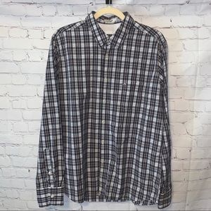 J. Lindeberg button‎ down plaid shirt size L